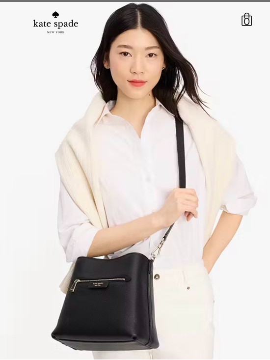 kate spade Handbags - NWT Kate Spade Black Pebbled Leather Shoulder Bag with dust bag